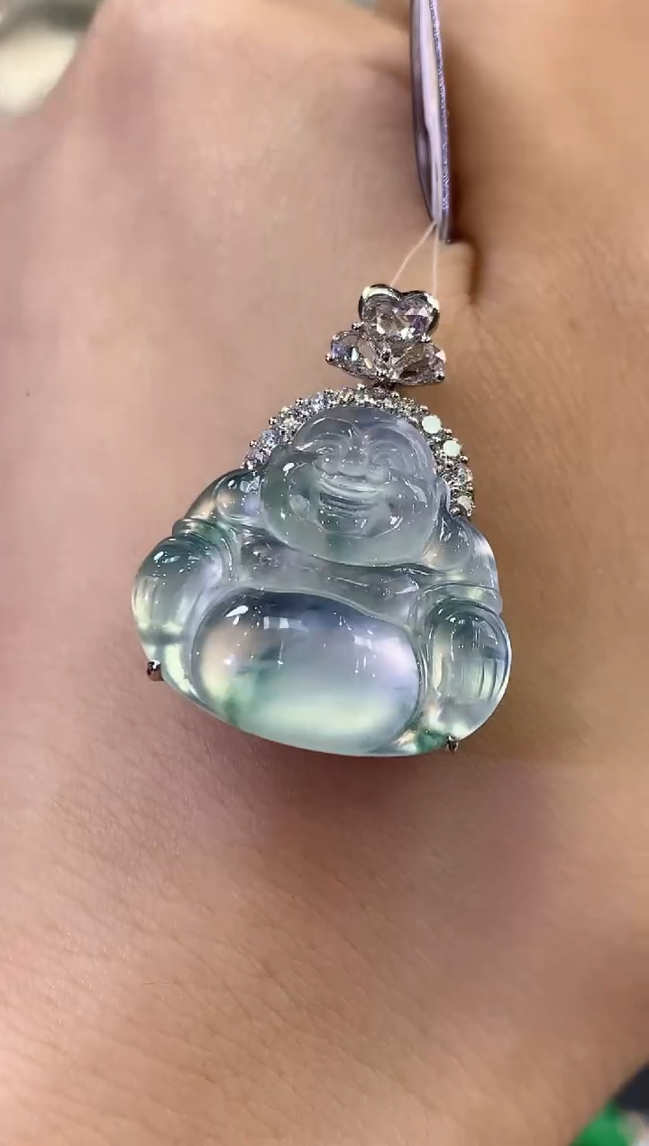 【闪购商品】翡翠吊坠(不含链)18K金镶嵌 C214