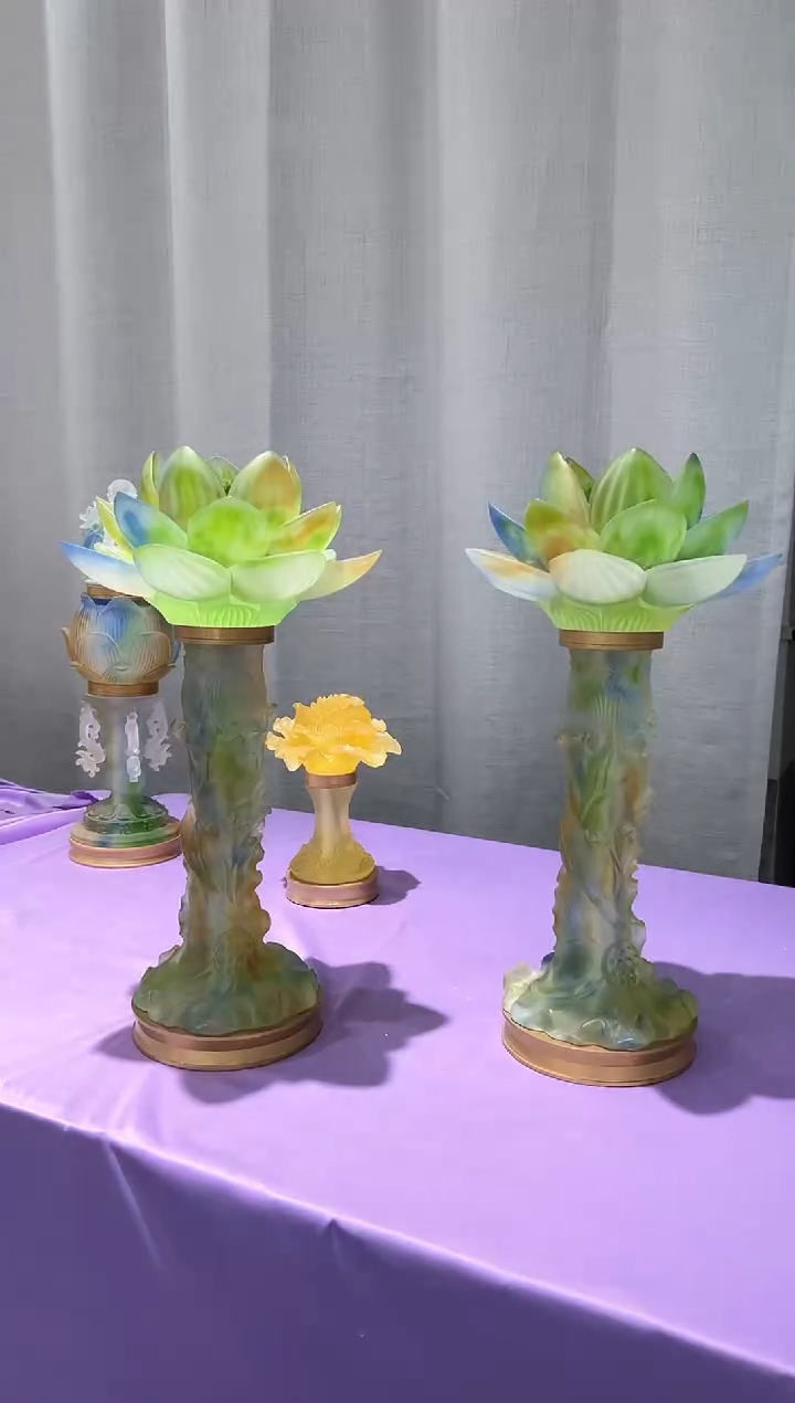 【闪购商品】泥塑古法琉璃莲花灯