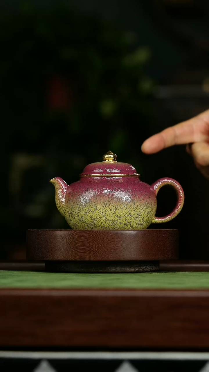 茶壶紫砂a23点彩掇只