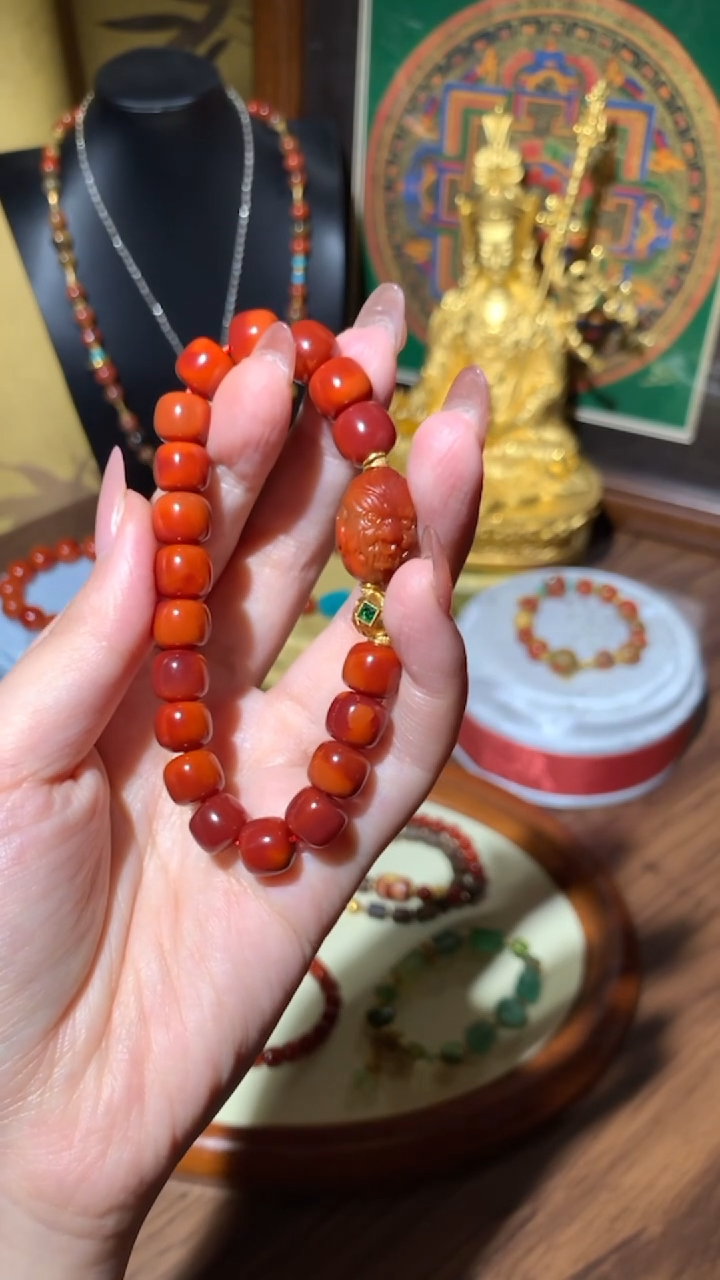 【闪购商品】南红玛瑙手串未镶嵌手串18K