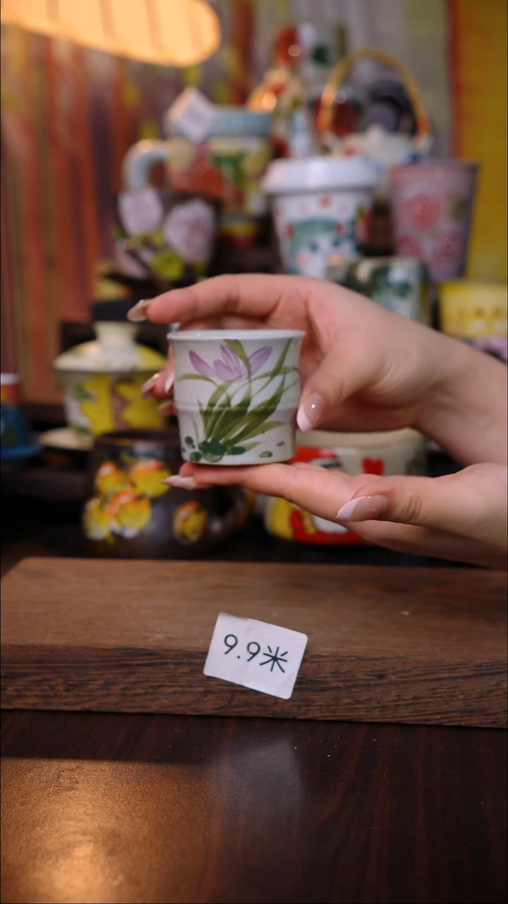 杯子陶泥垚手作 景德镇手工手绘陶瓷器物