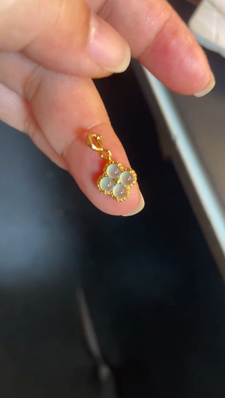 吊坠(不含链)银S925镶嵌翡翠1