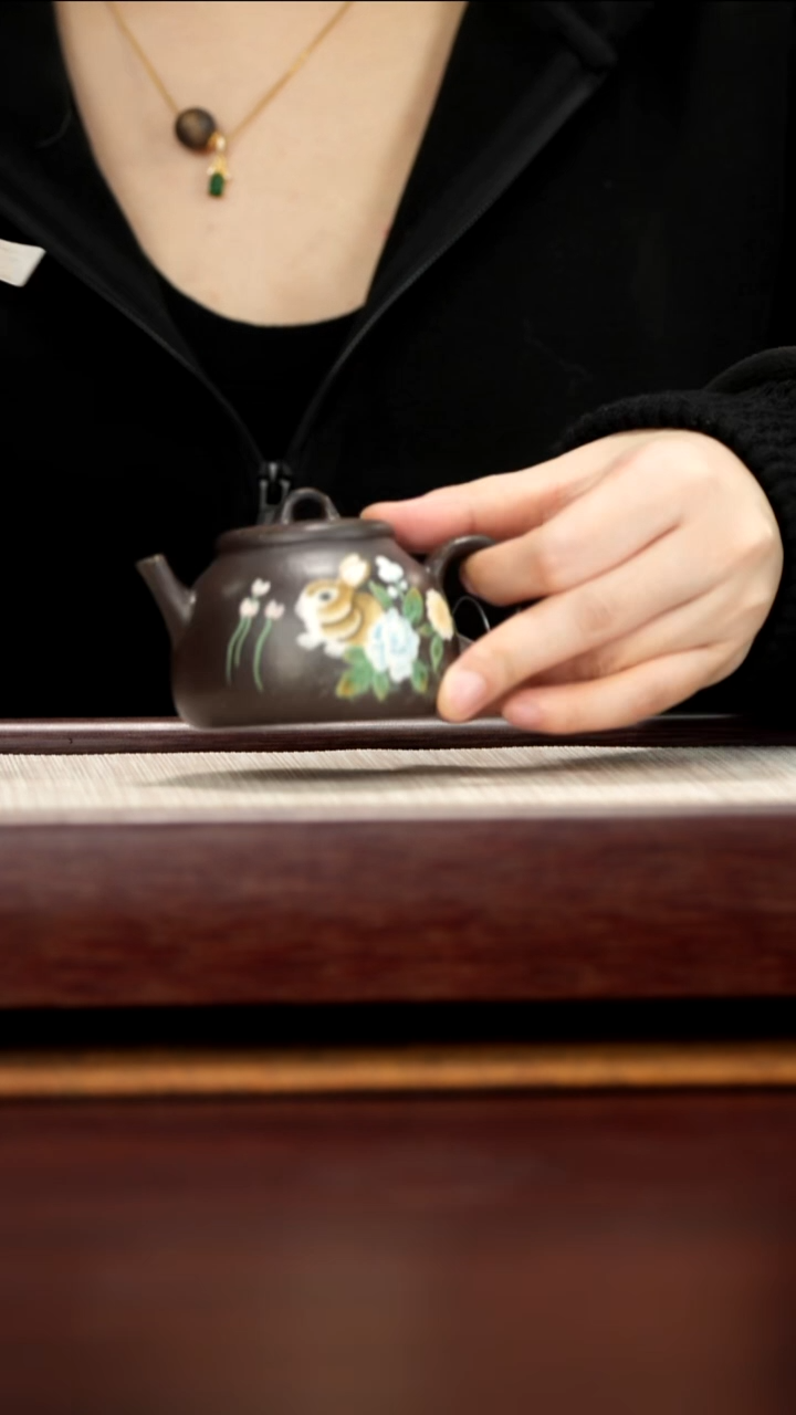 茶壶紫砂5号FJP乌金砂纳福125cc