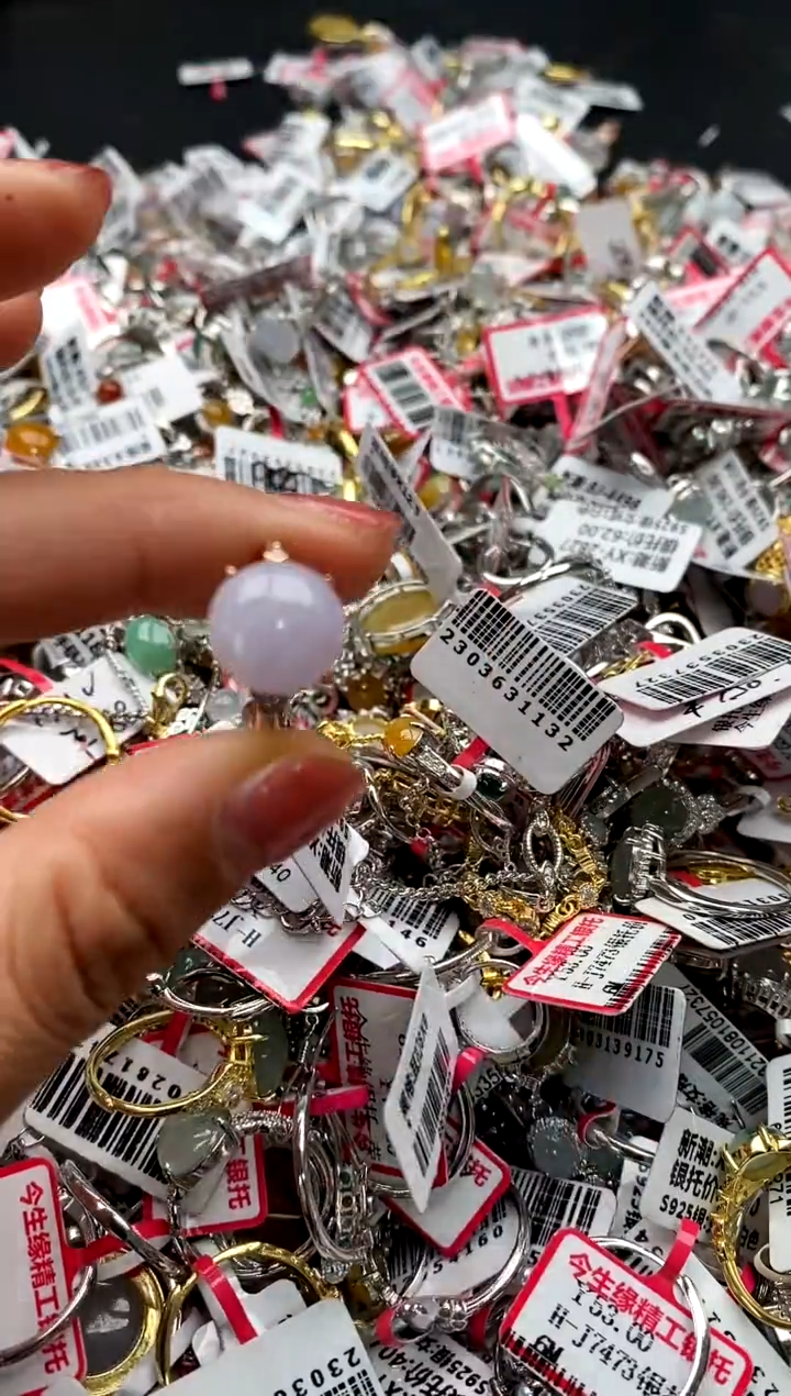 【闪购商品】翡翠戒指银S925镶嵌777777777   7