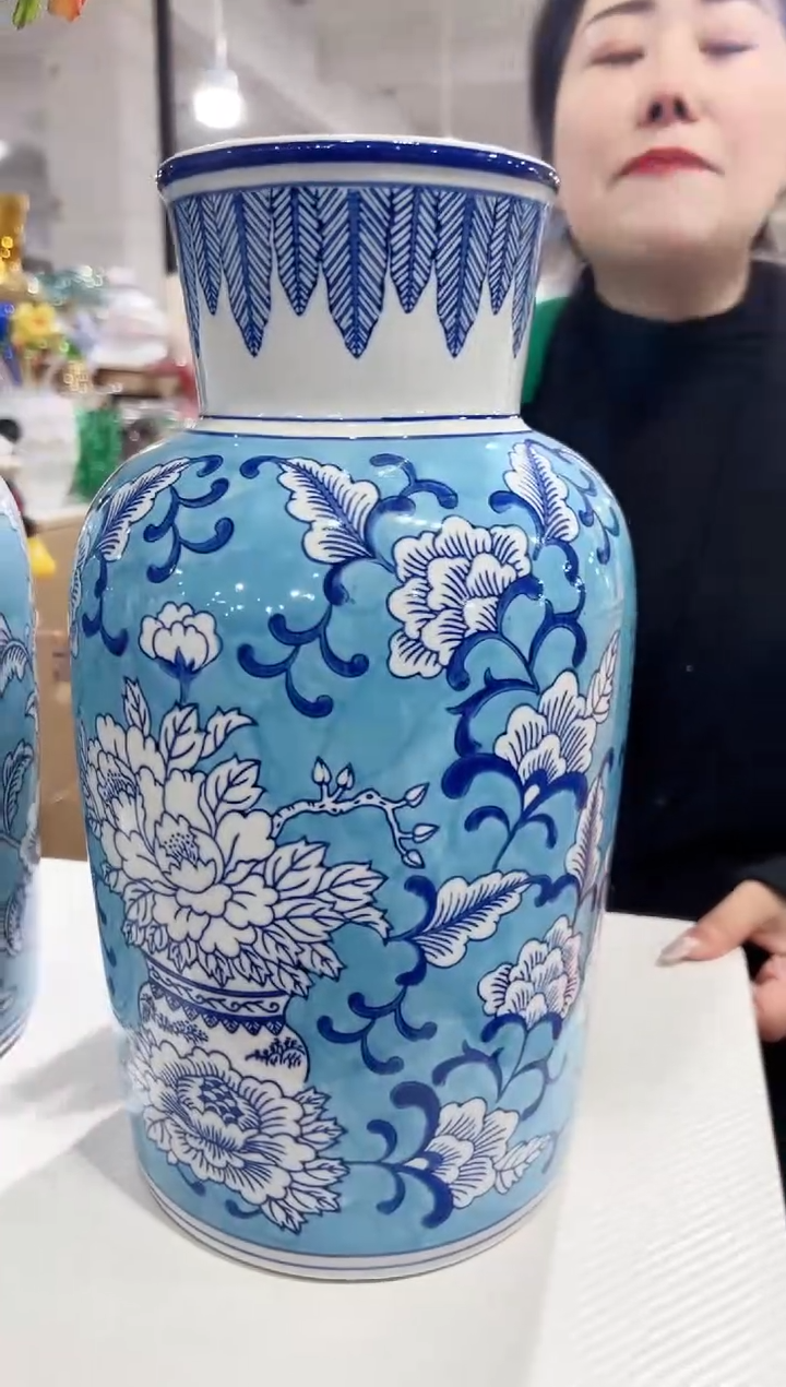 【闪购商品】玻璃XX-大口青花瓷