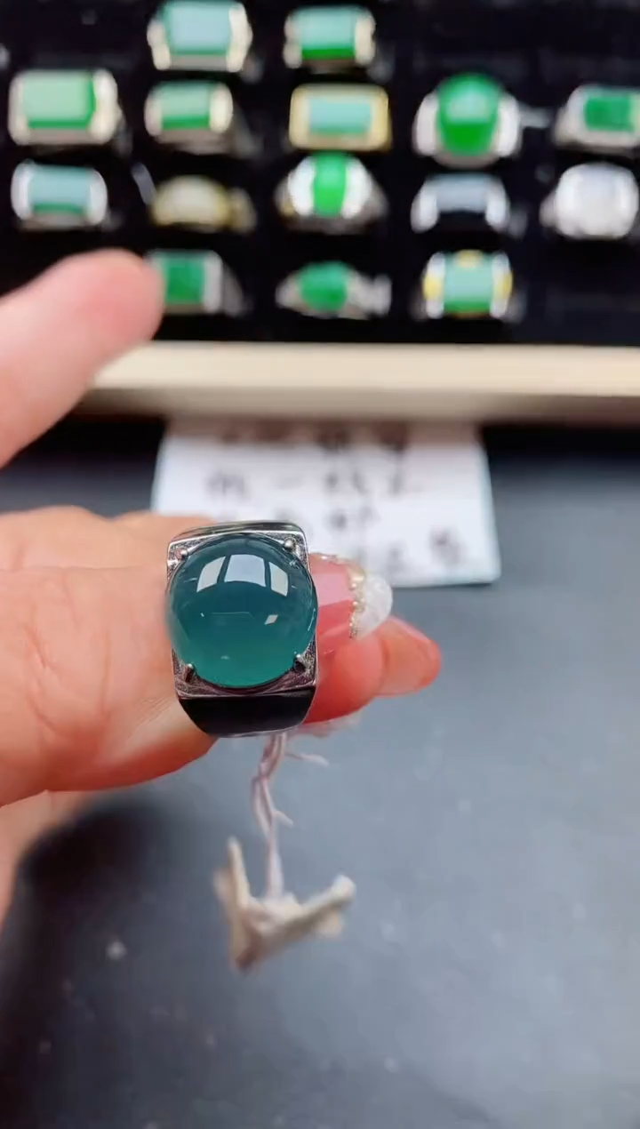【闪购商品】翡翠戒指银S925镶嵌508500