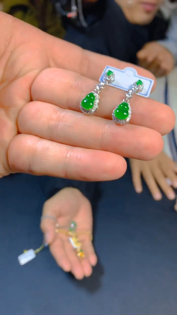 【闪购商品】翡翠耳饰未镶嵌0262856011多样性发一