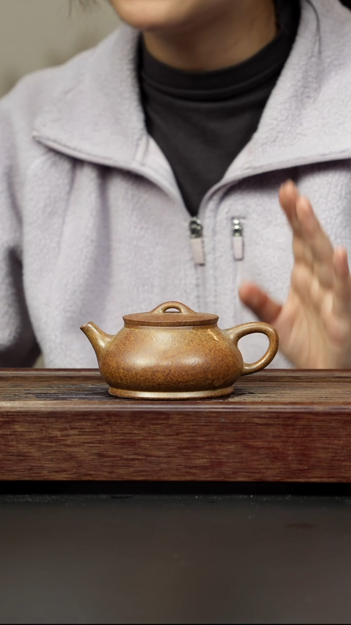 茶壶紫砂黄金段柴烧 云瓢