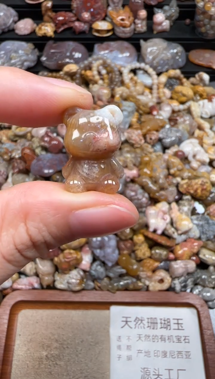 硅化珊瑚（珊瑚玉）未镶嵌颈饰256