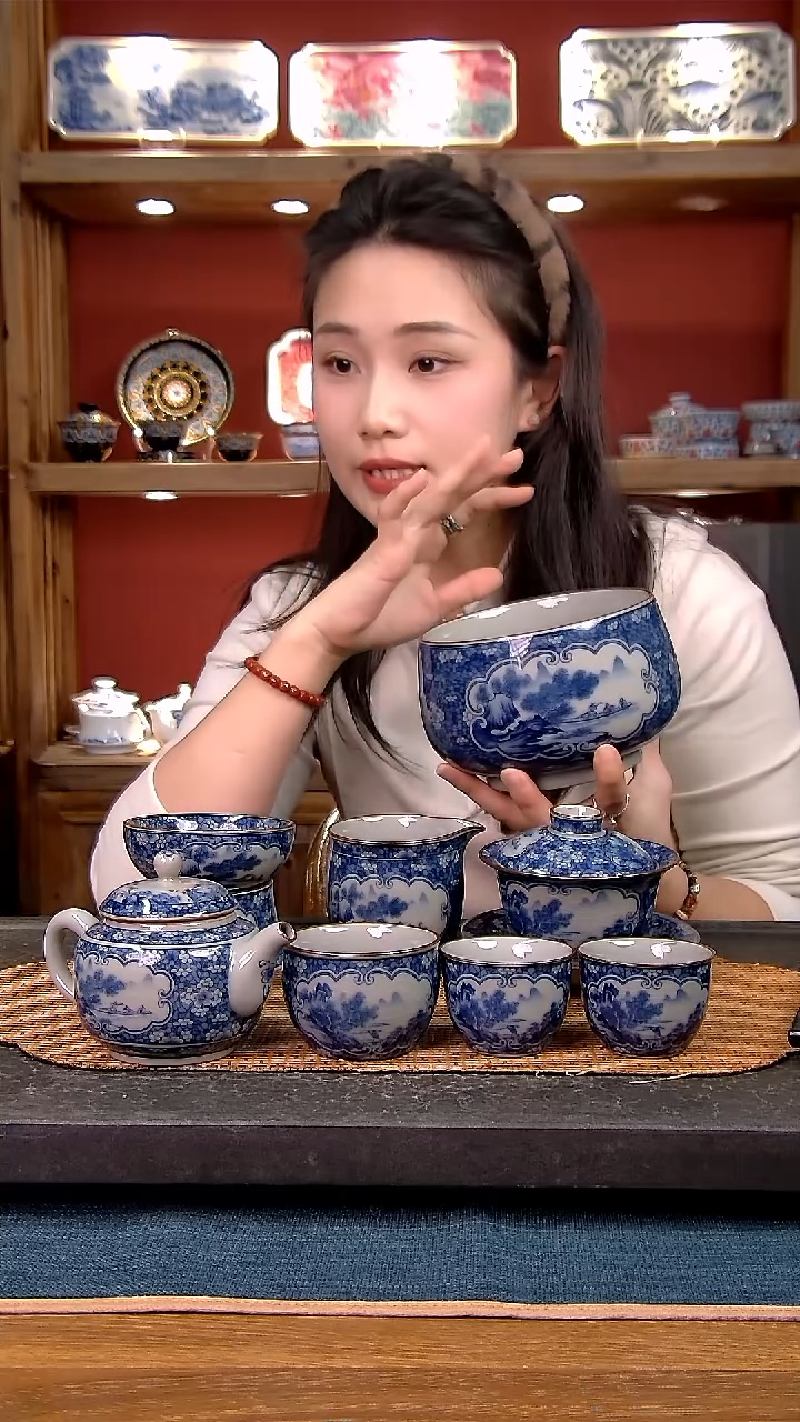 简装家用款8件套 老陶泥开片纹陶瓷茶具