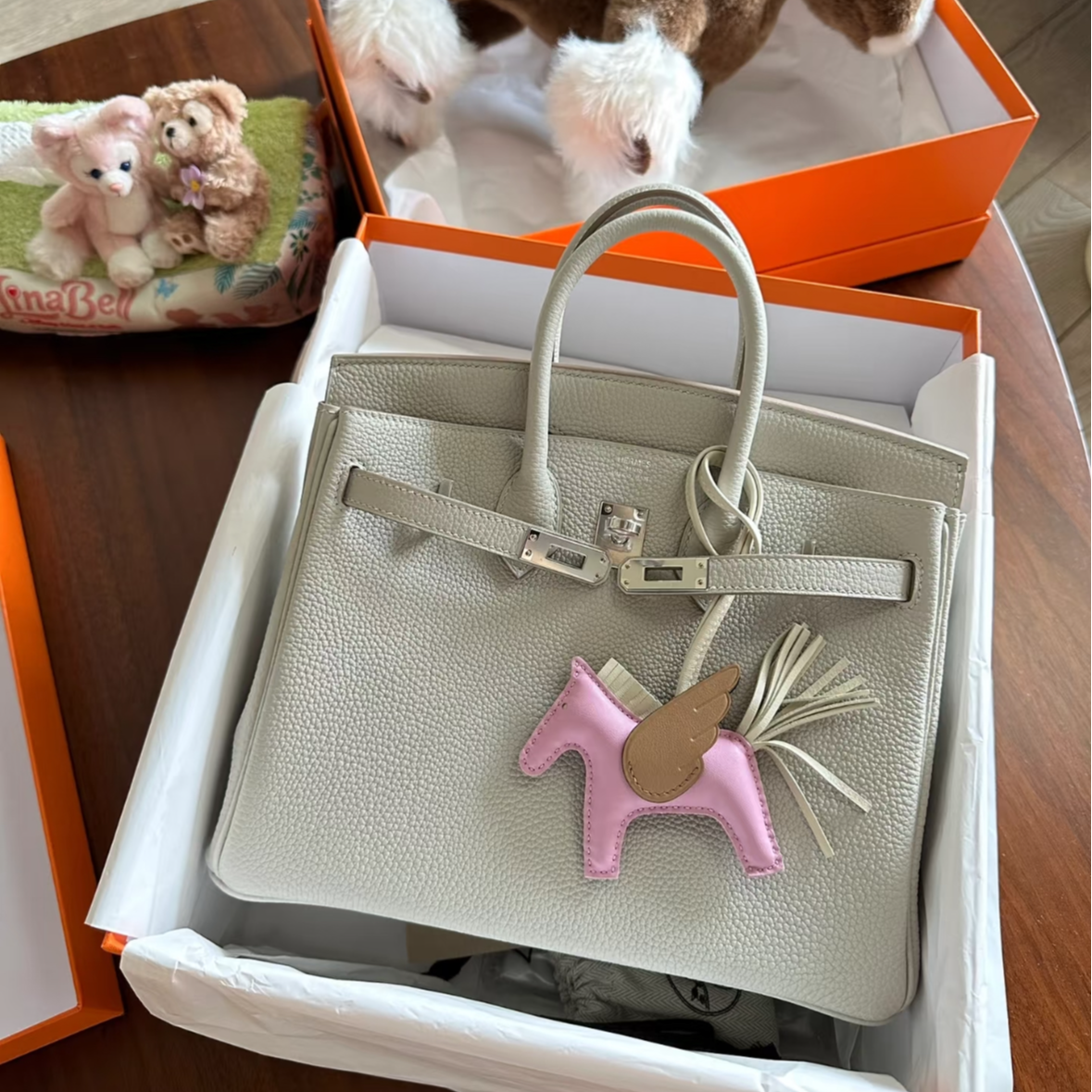 全新未使用 Hermes/爱马仕 【念念活动】Birkin 25 珍珠灰 U刻包