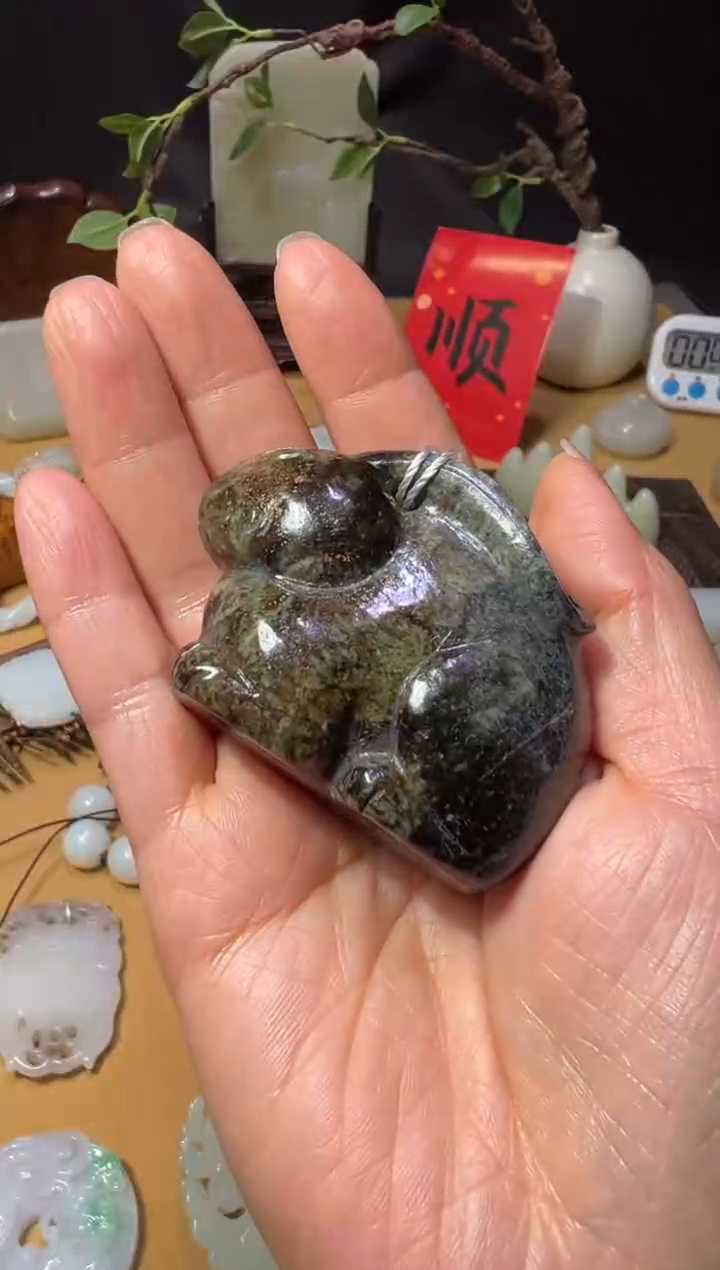 【闪购商品】和田玉XHM-696  火烧玉兔子