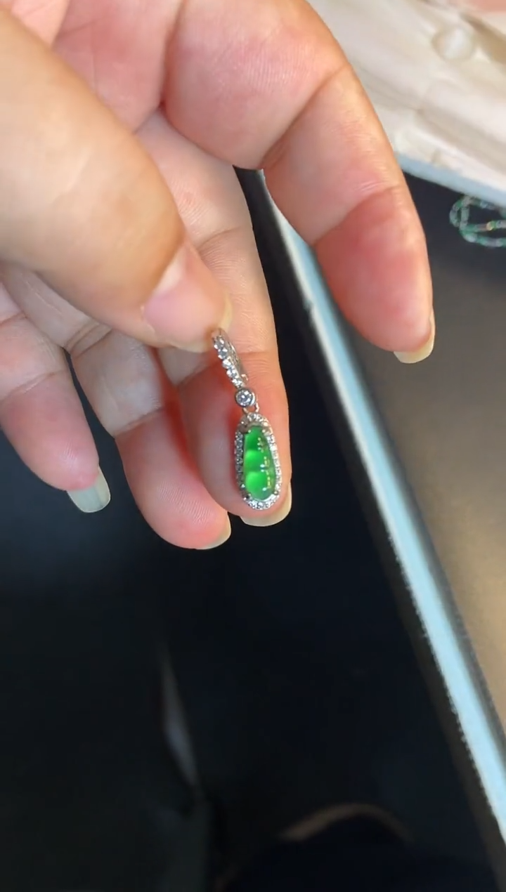 吊坠(不含链)银S925镶嵌翡翠1