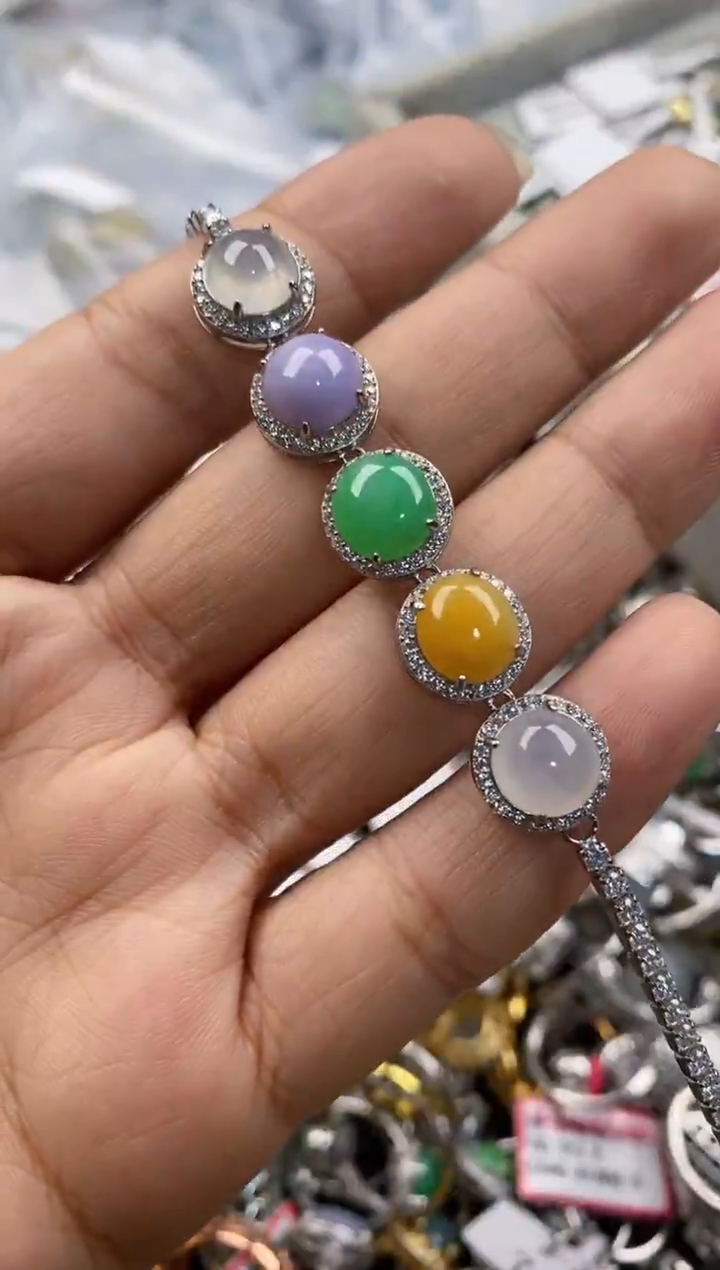 银S925镶嵌戒指翡翠4444----2