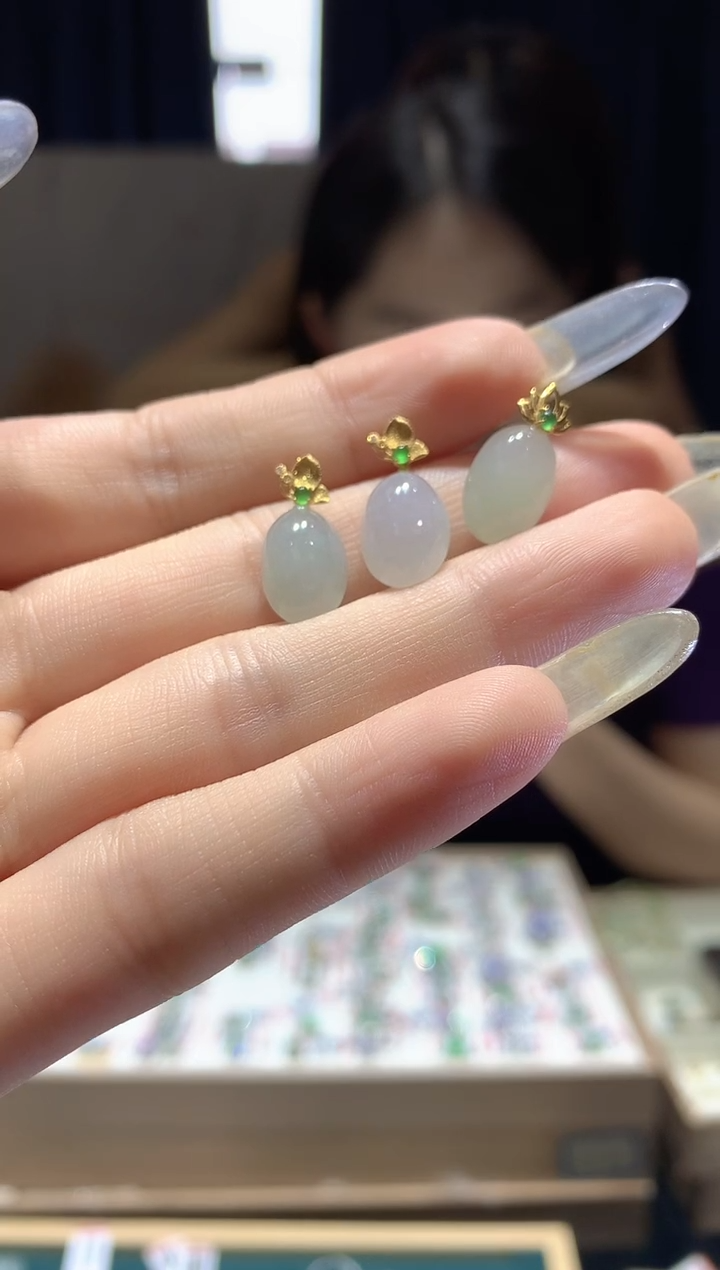 翡翠18K金镶嵌吊坠(不含链)杨教授MJ09多样性发一