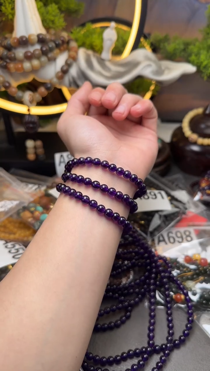 【闪购商品】菩提根/象牙果手串A697 紫菩提三圈