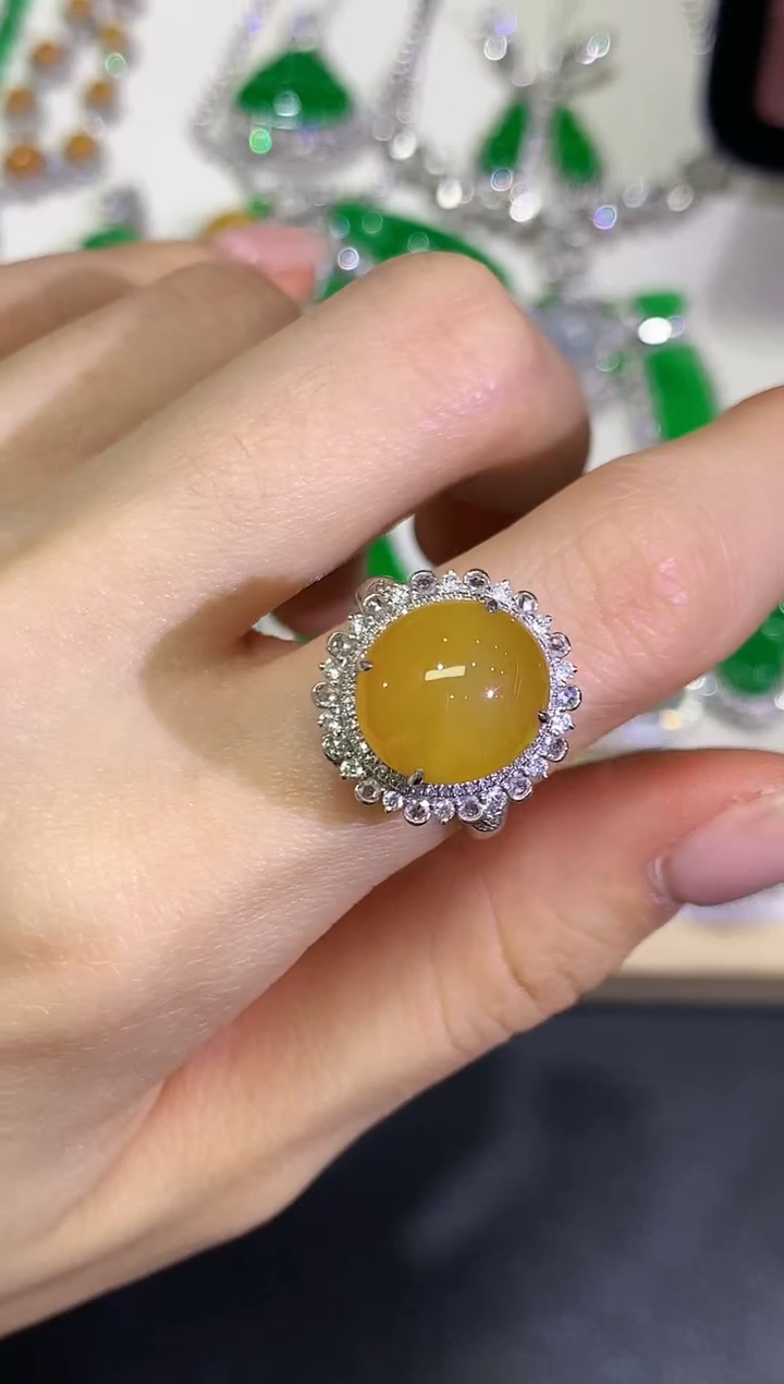 【闪购商品】翡翠颈饰18K金镶嵌团购25