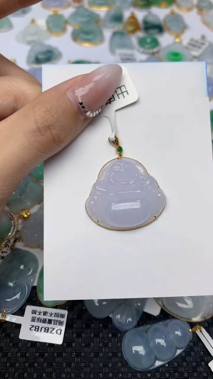 【闪购商品】翡翠颈饰18K金镶嵌 天然翡翠A货