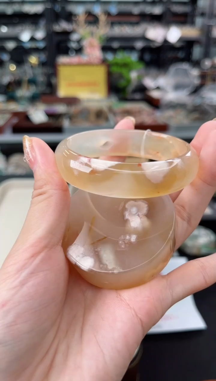 【闪购商品】石英质玉手镯未镶嵌55圈口（赠品镯心）35572161