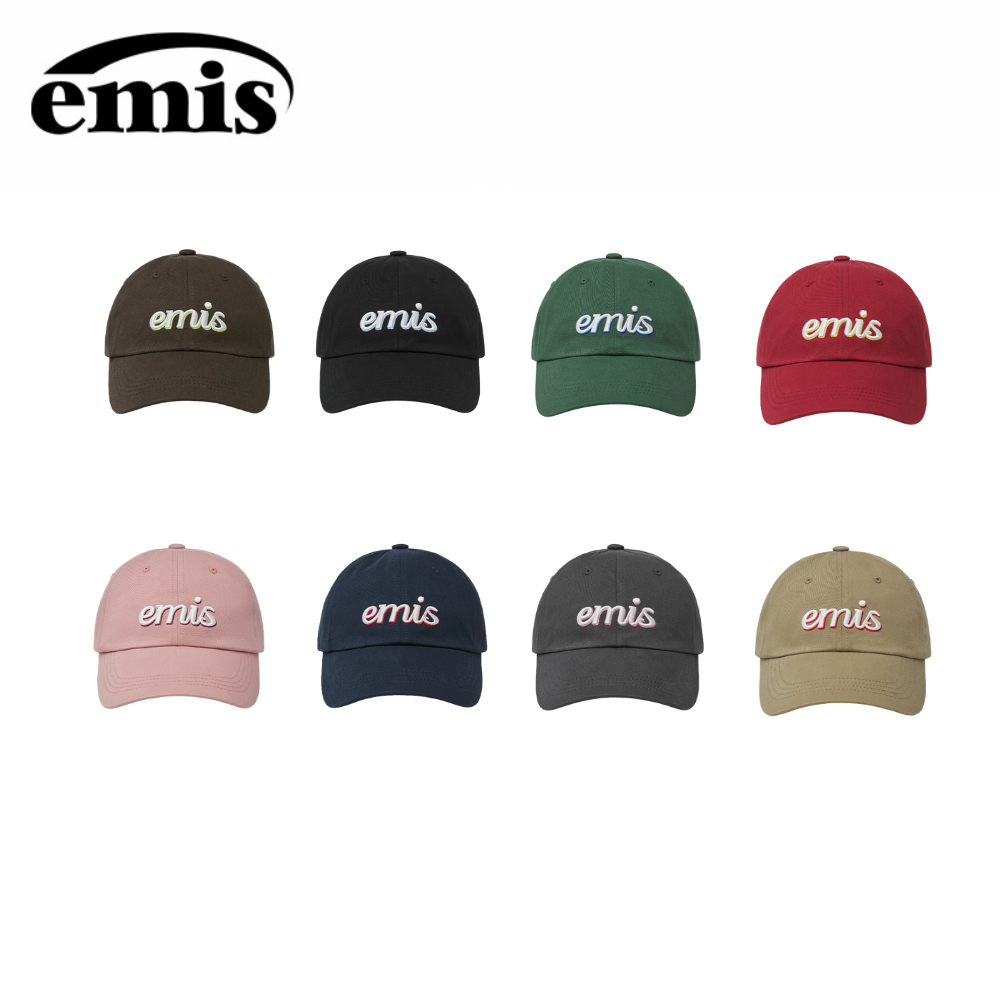 emis帽子拼色手写体棒球帽鸭舌帽男时尚百搭复古高级感【emis】
