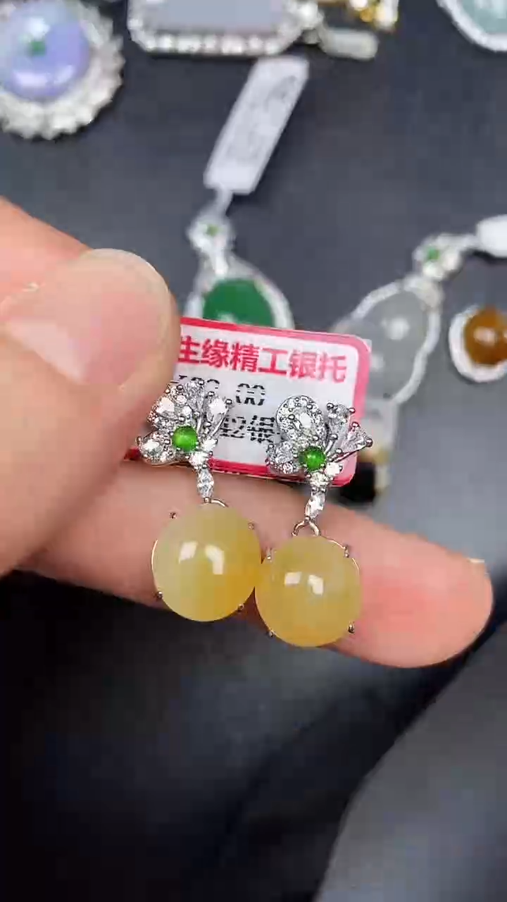 银S925镶嵌戒指翡翠1220