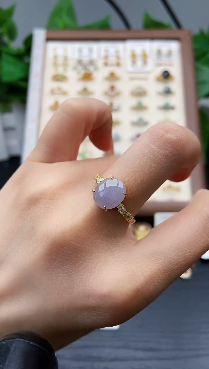 银S925镶嵌戒指翡翠12