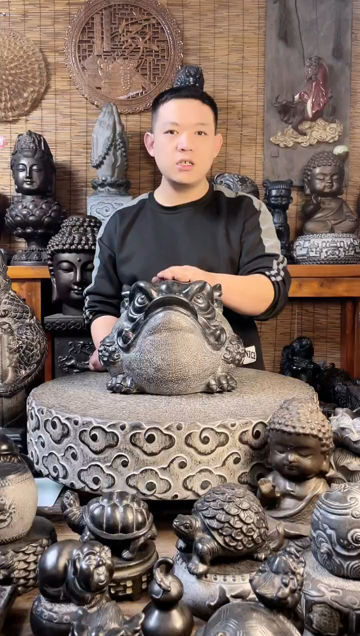 【闪购商品】30金蟾天然青石雕刻