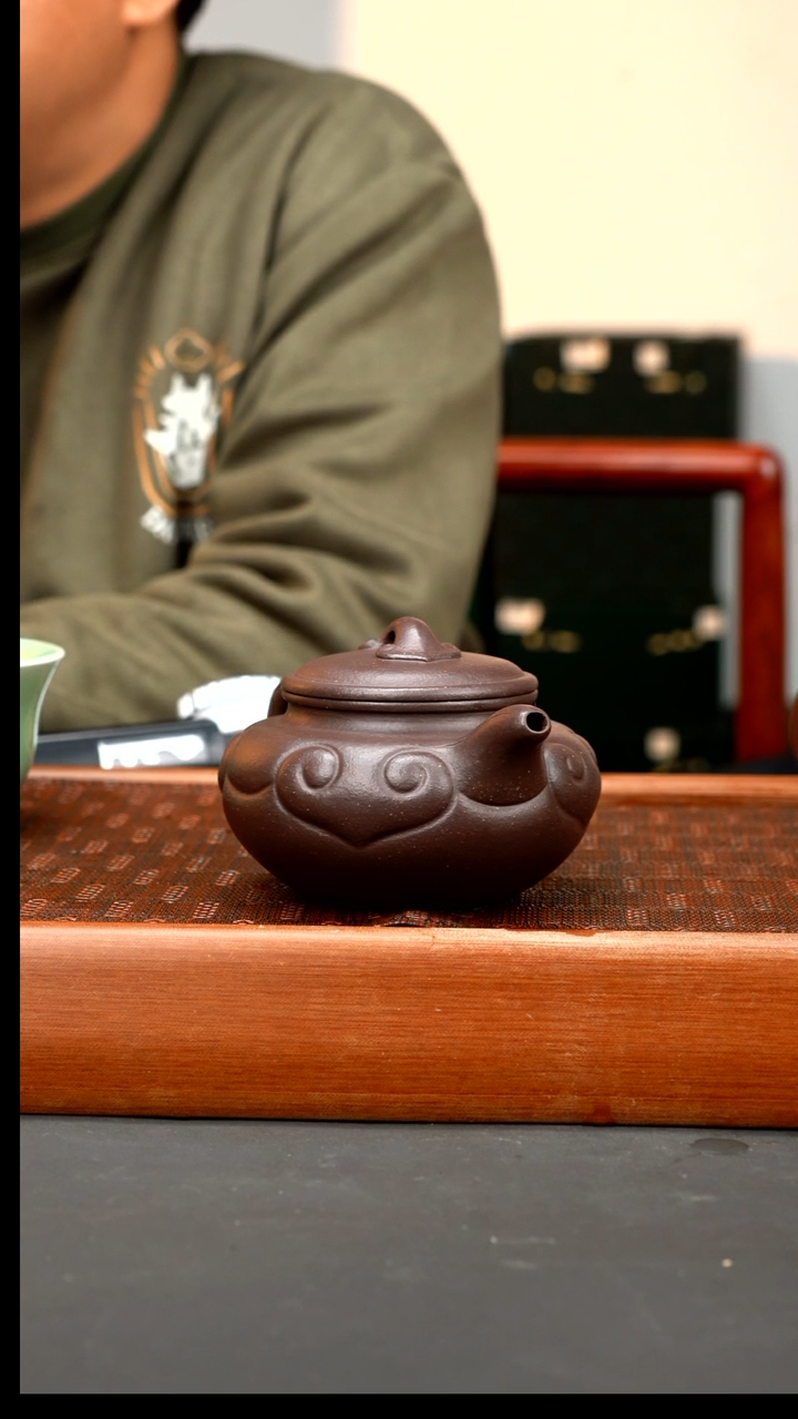 【闪购商品】紫砂茶壶 完美天青泥如意仿古