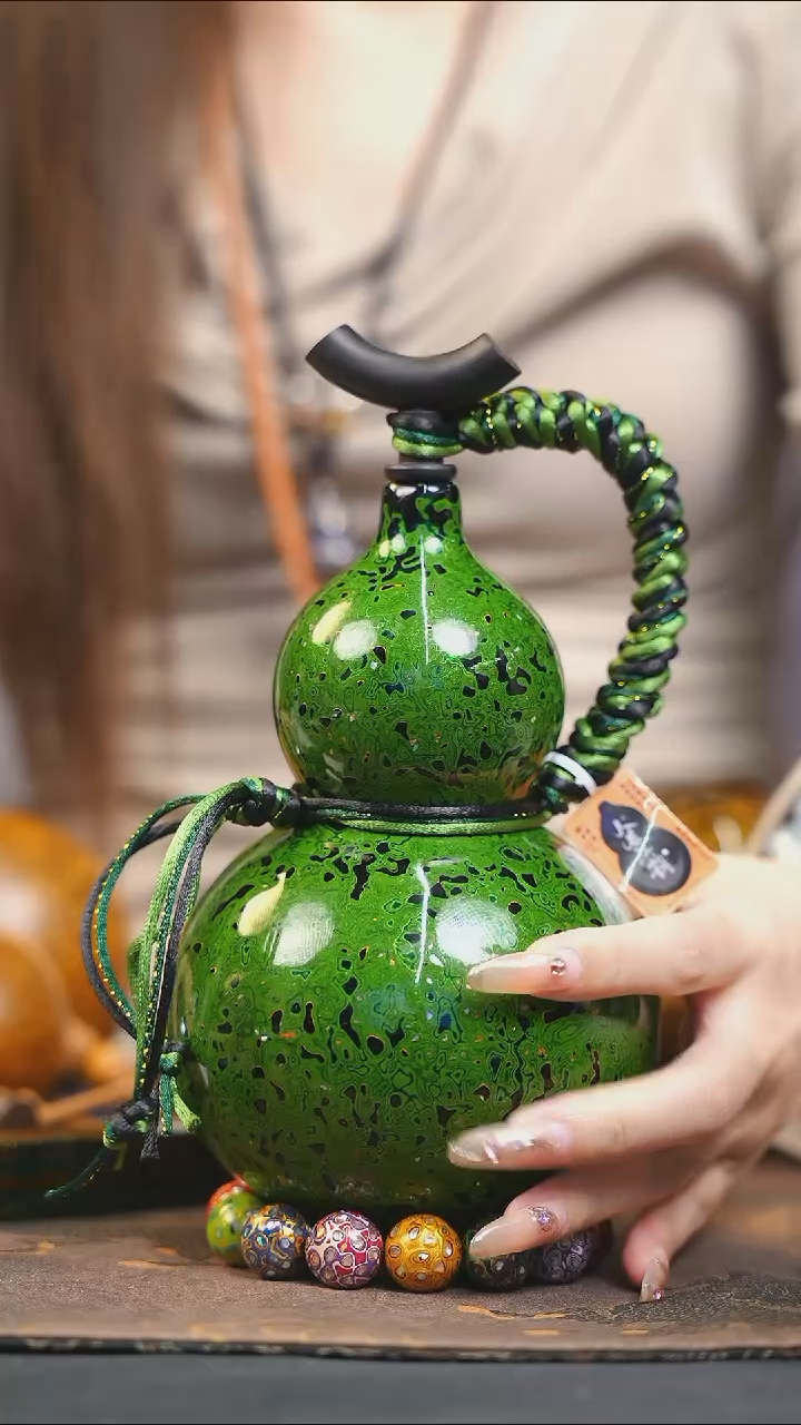 【闪购商品】WM261漆艺酒葫芦不包手串及旋转底座