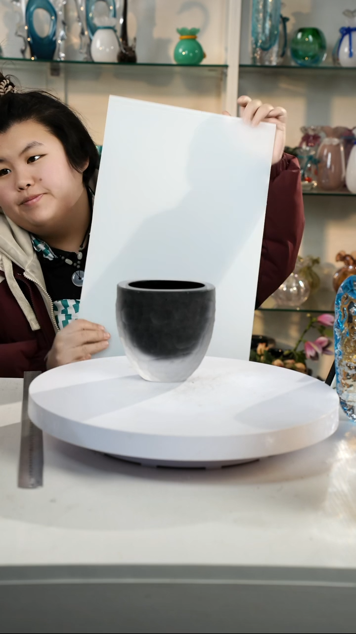 【闪购商品】琉璃【弘扬】高13轻奢琉璃花器微瑕福利