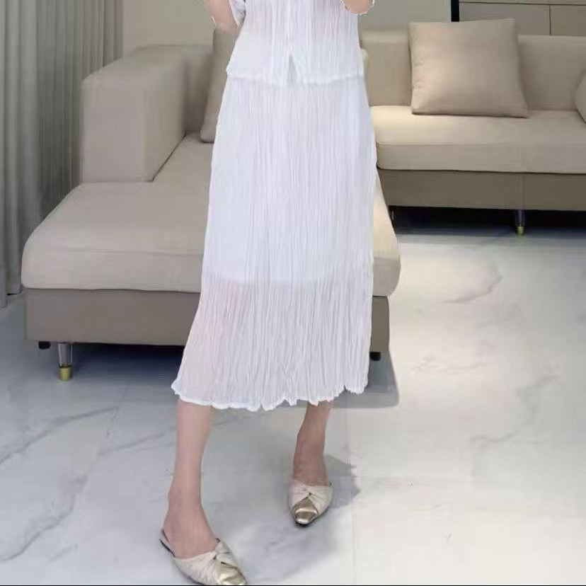 2025秋新款乱褶 褶皱半身裙