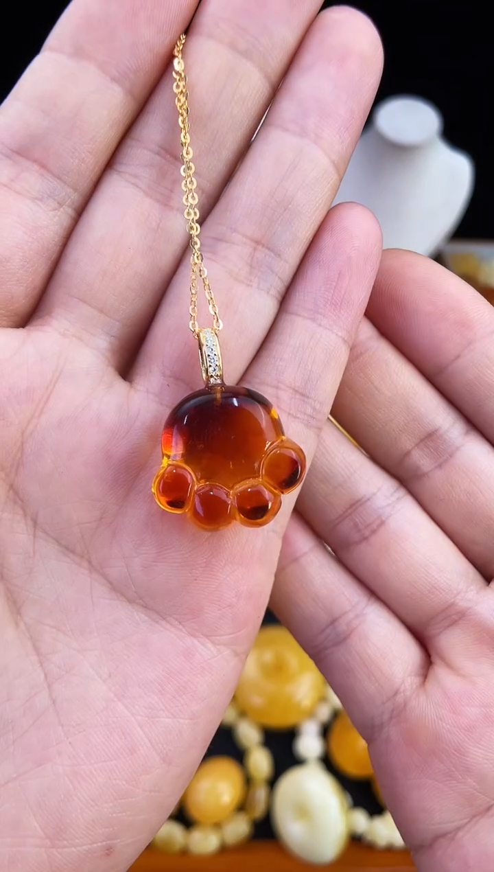 琥珀未镶嵌珠宝奇石柒月