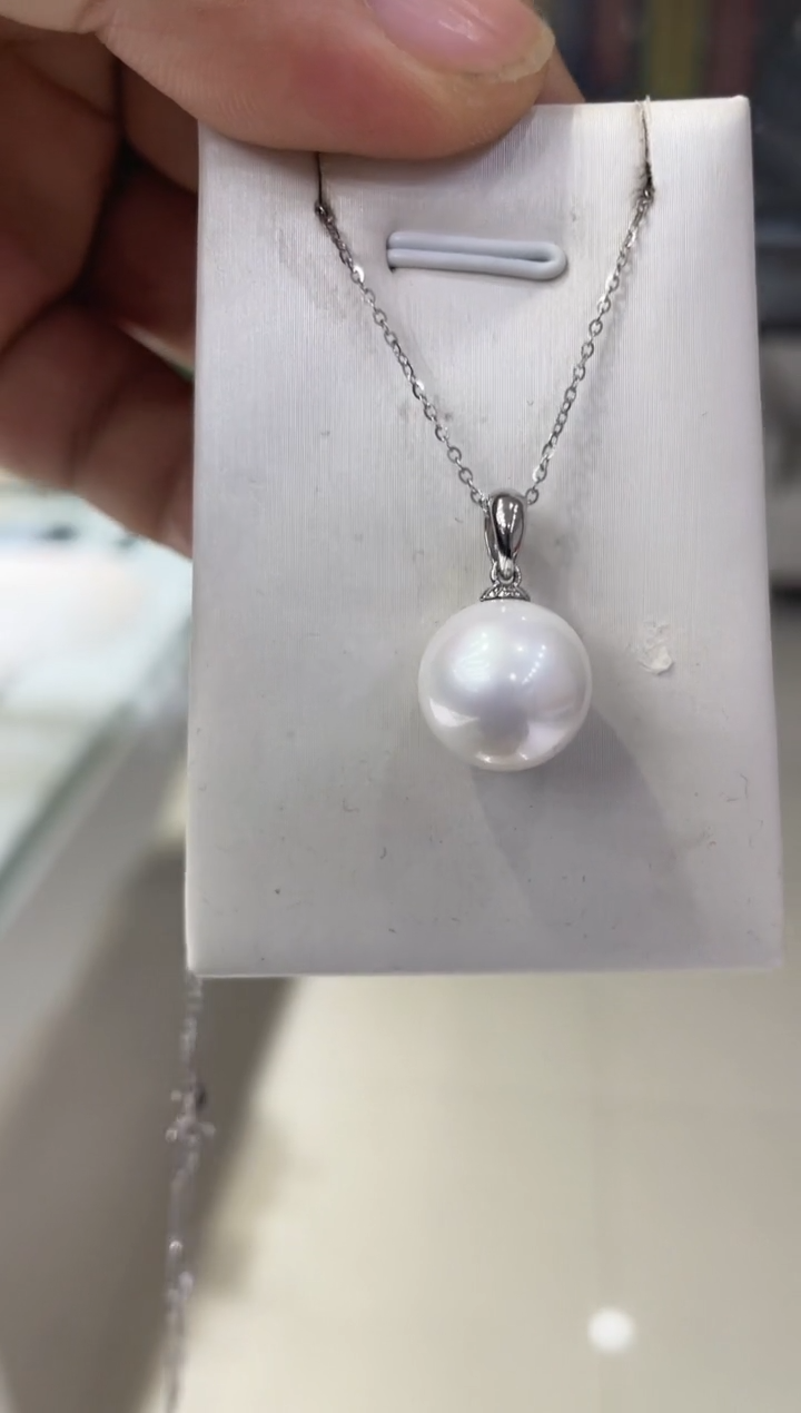 【闪购商品】淡水珍珠颈饰银S925镶嵌吊坠
