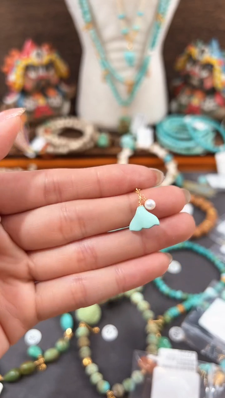 【闪购商品】绿松石提溜18K金镶嵌绿松石提溜