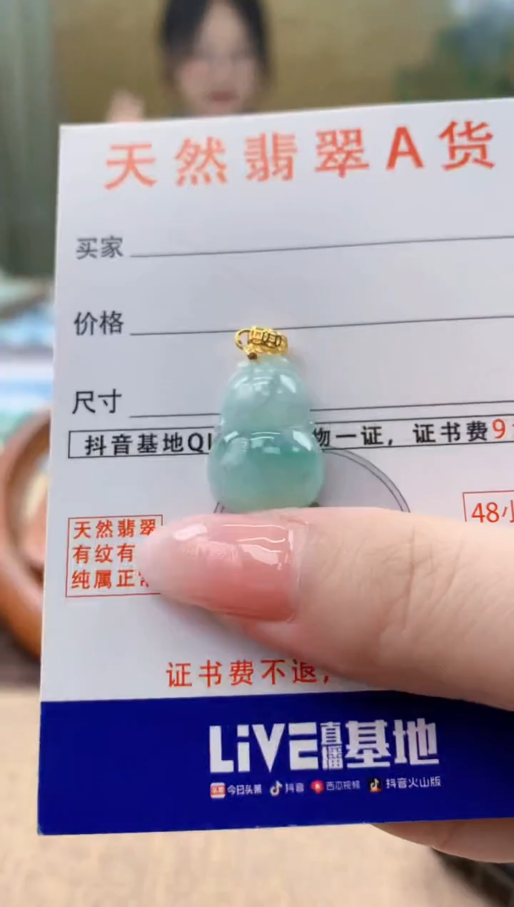 颈饰未镶嵌翡翠天然A货翡翠挂件