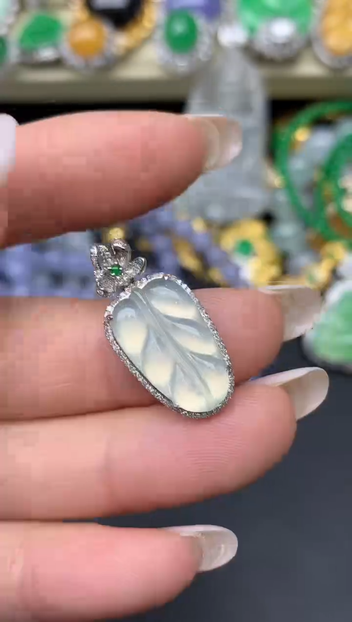 翡翠18K金镶嵌颈饰201-七夕珠宝季