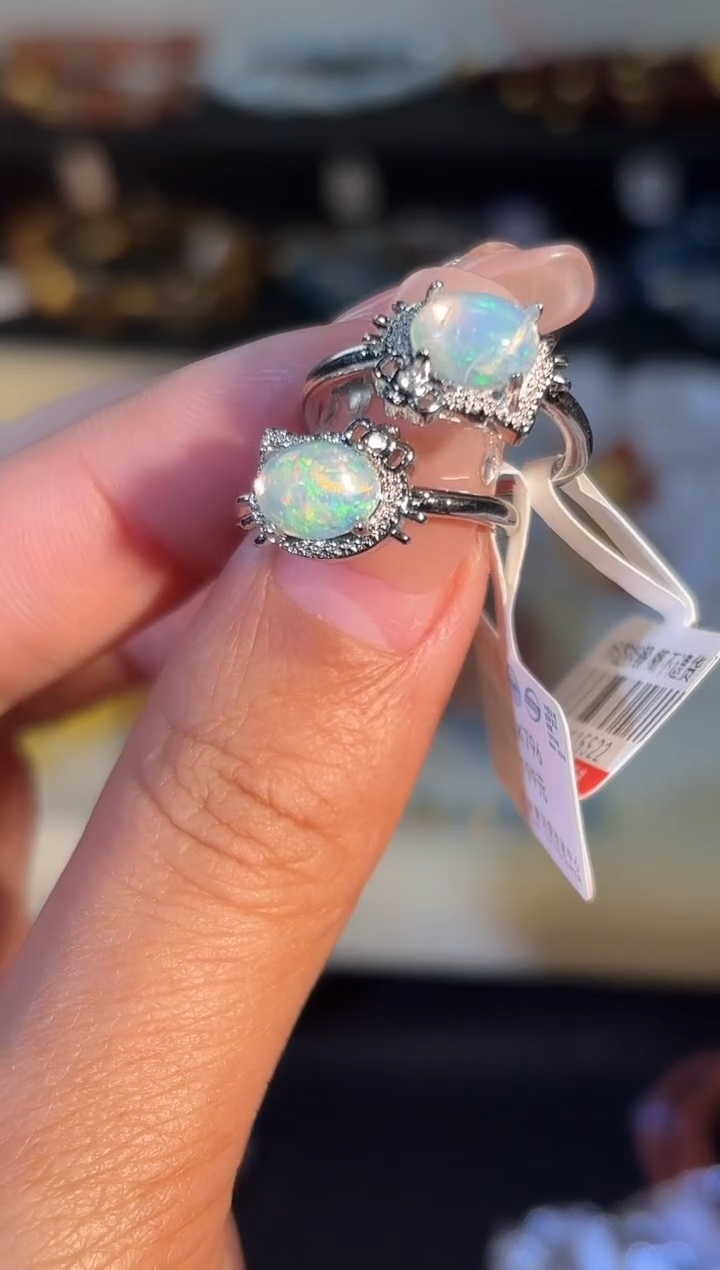 未镶嵌欧泊戒指k796多样性发货一件