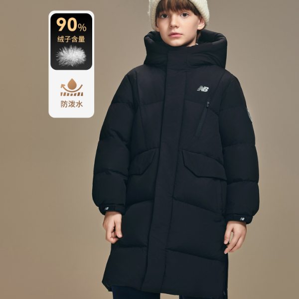 NEW BALANCE KIDS NB童装25年新品御寒保暖长款羽绒服ND7PF4Z173