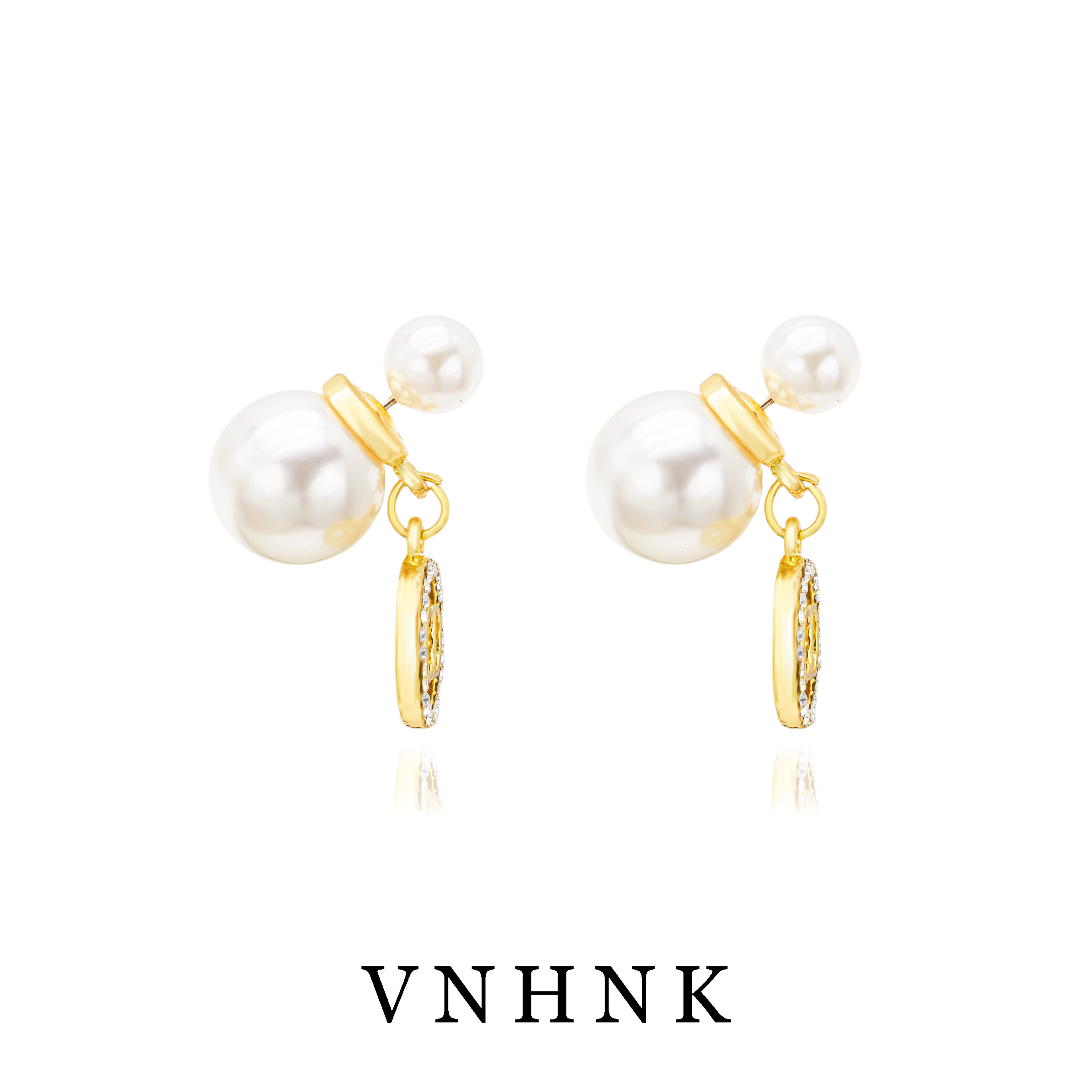 铜合金仿珍珠耳饰 美可儿   YS1511   白色（14mm）小众百搭耳环