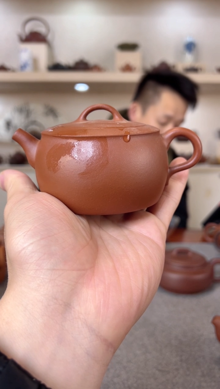 【闪购商品】紫砂茶壶矮井栏壶 紫泥 半手工