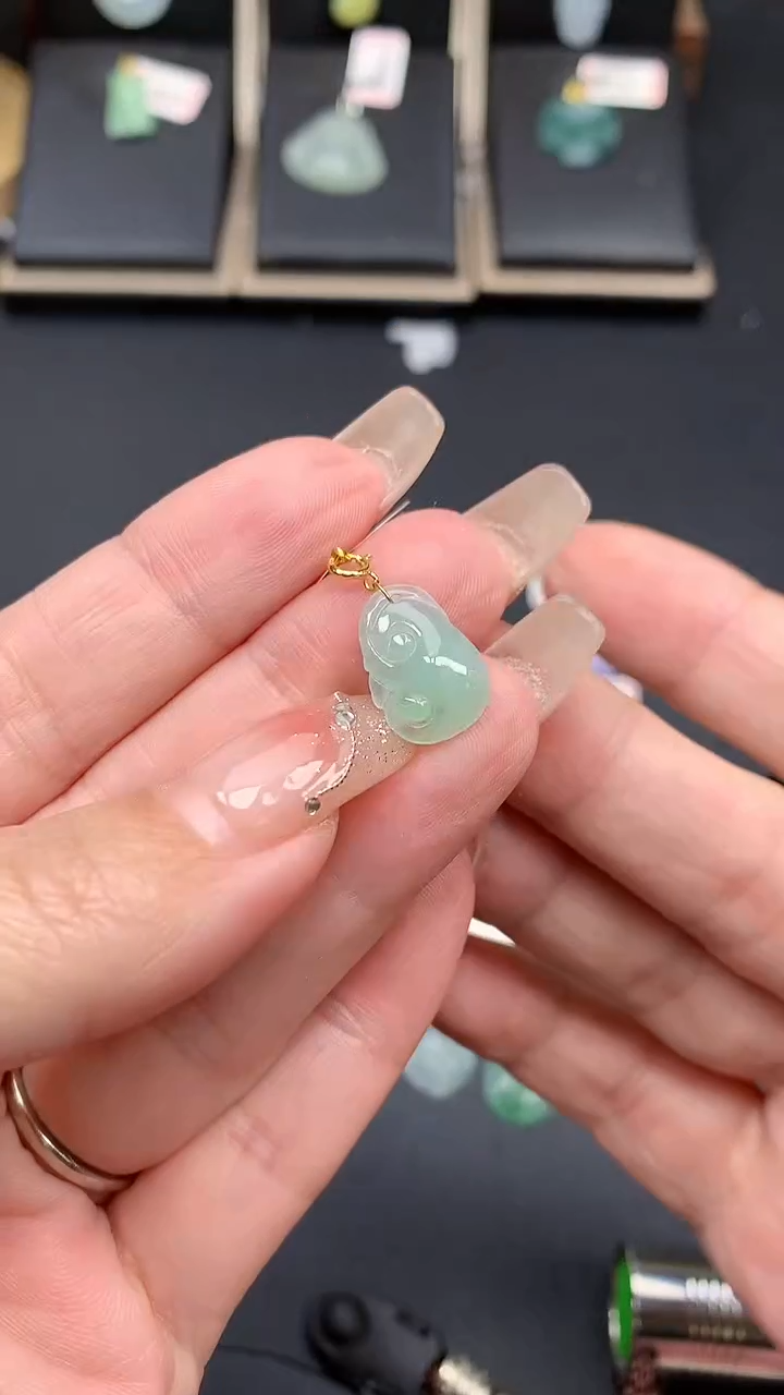 【闪购商品】翡翠吊坠(不含链)18K金镶嵌MS150883