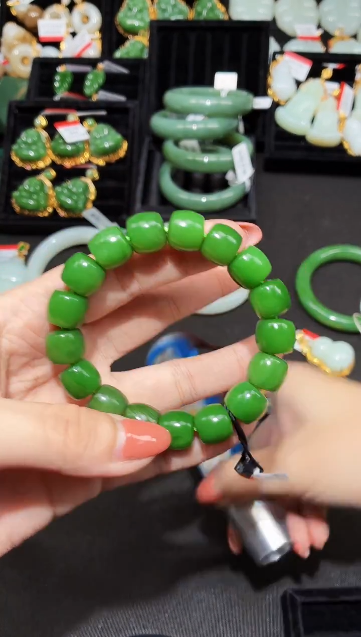 未镶嵌手链和田玉14MM多样性发一Z