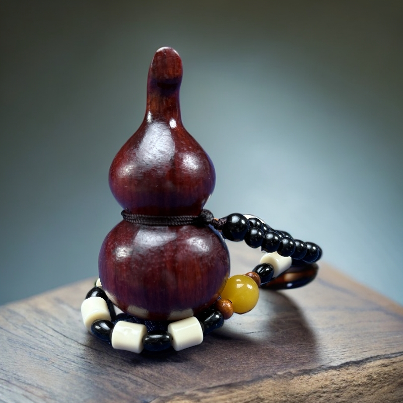 紫檀木葫芦手文玩把件