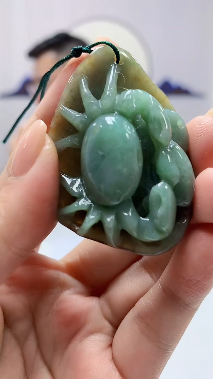 【闪购商品】定制翡翠未镶嵌5152ms-毛货挂件134