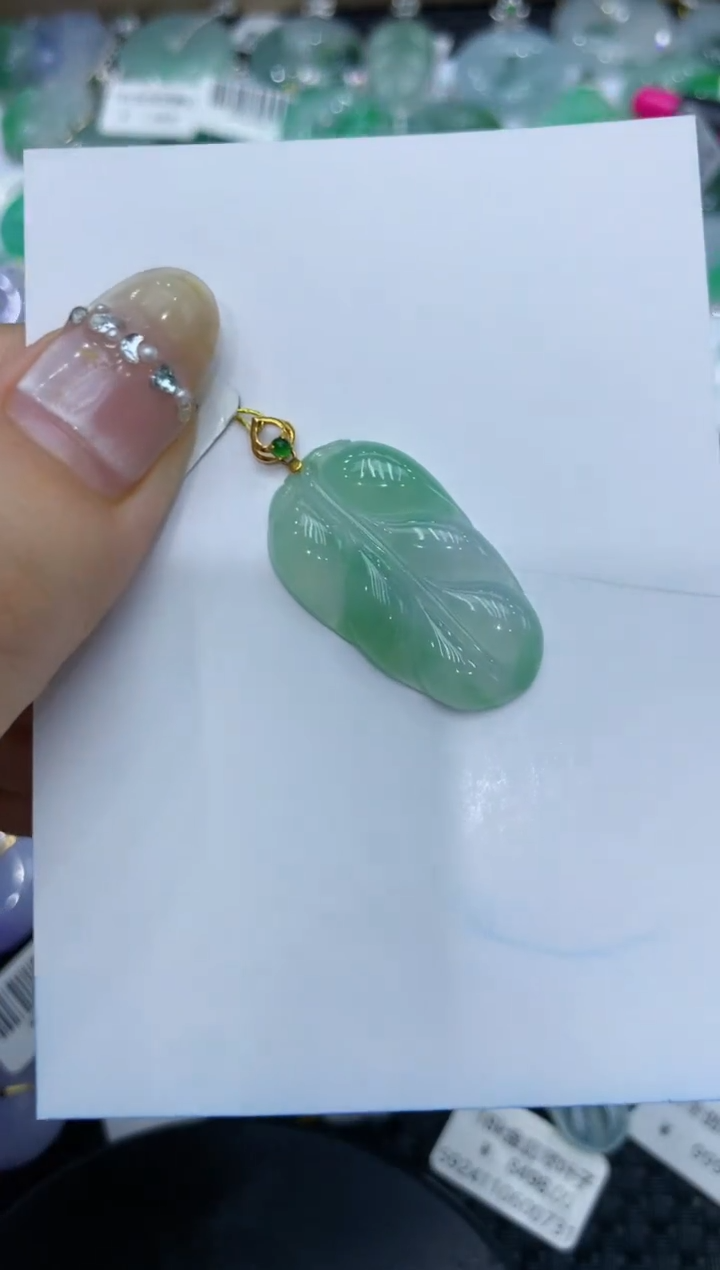 【闪购商品】翡翠颈饰18K金镶嵌222222222