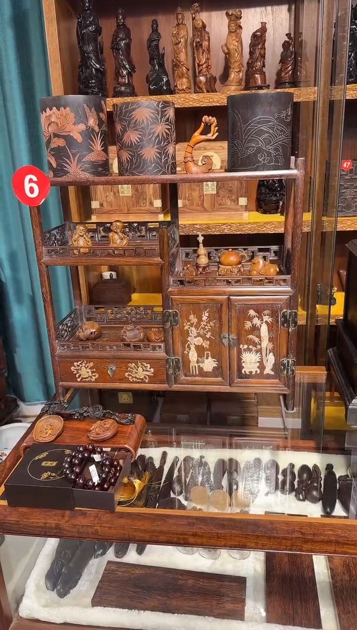 【闪购商品】木木艺缅花横博古架1880.8888