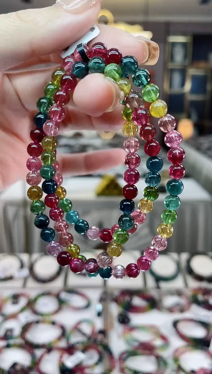 【闪购商品】三圈手串5mm+未镶嵌碧玺一物一证dan