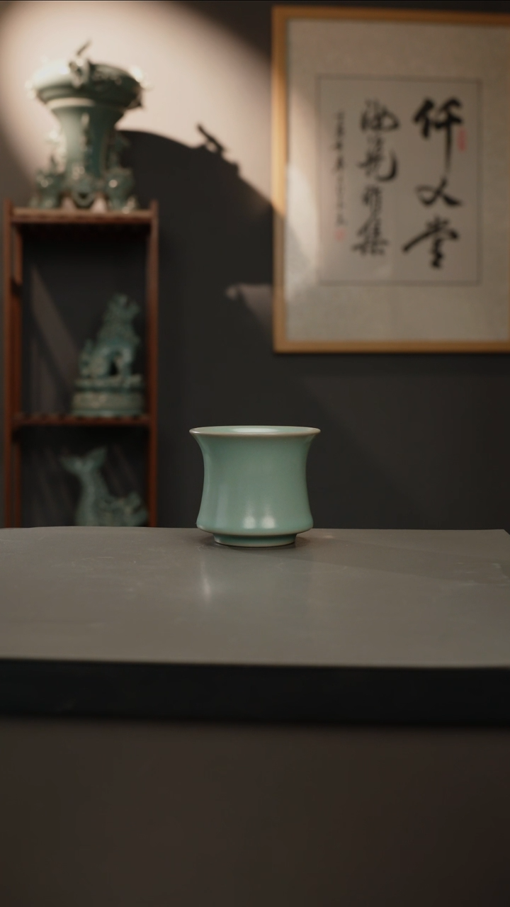 【闪购商品】杯仿古釉原矿 束腰杯