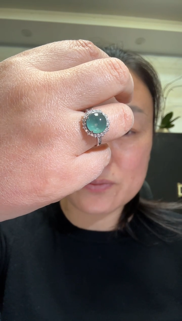 颈饰银S925镶嵌翡翠00005355