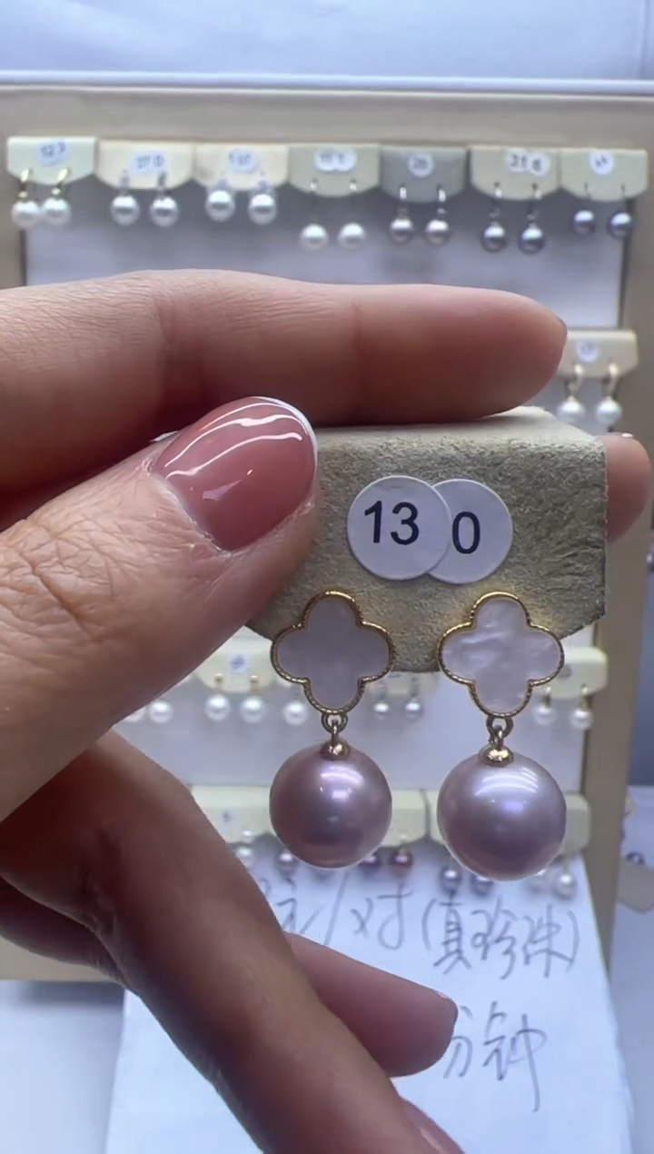 【闪购商品】淡水珍珠耳饰银S925镶嵌130